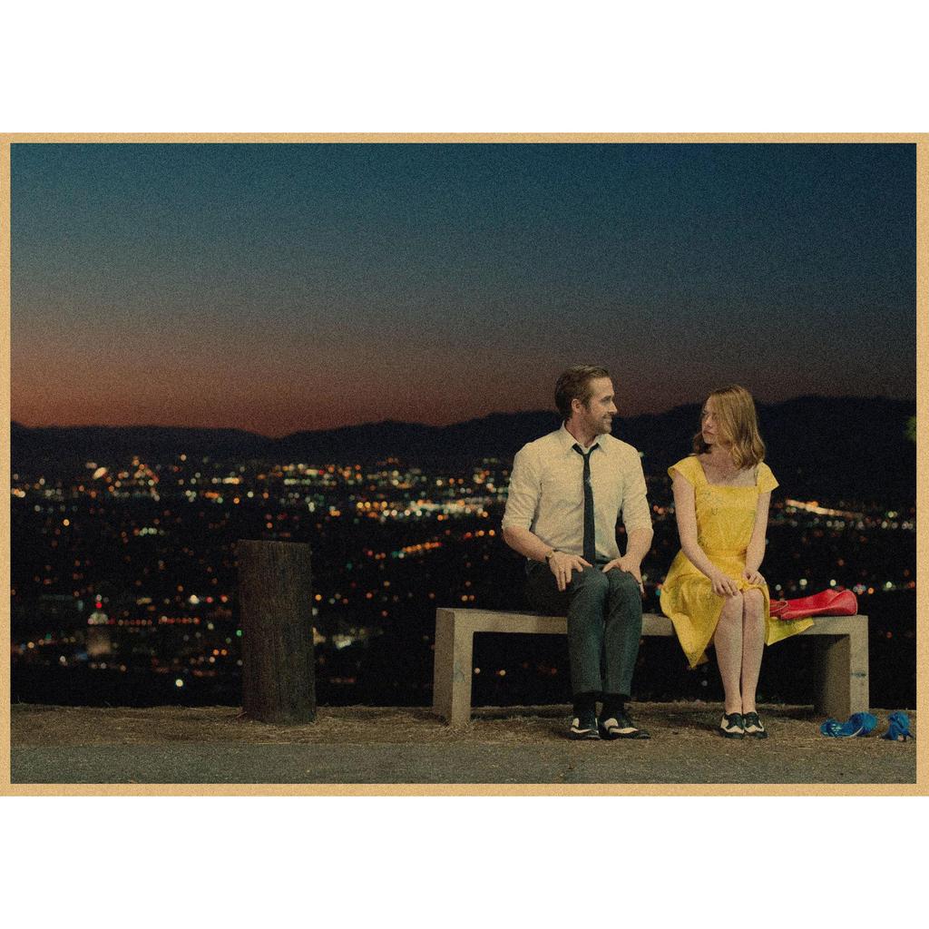 La La Land Retro Music Film Poster - Kraft Paper Wall Decor Mural