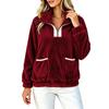 Women's Casual Half-Zip Pullover Sweatshirt for Fall, Winter and Everyday Wear