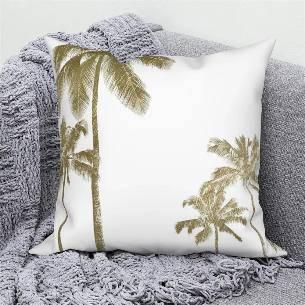 List Větvička Strom Květina Povlak na polštář Modrá Zelená Hnědá Květinový Polštář Domov Pohovka Auto Dekorace