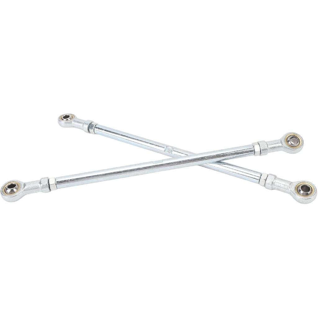 1 Pair 295mm 8mm Steering Tie Rod Kit Fit for Go Kart ATV Racing Cart Steel Alloy High Strength Long Lasting Go Kart Steering Tie Rod Tie Rod End