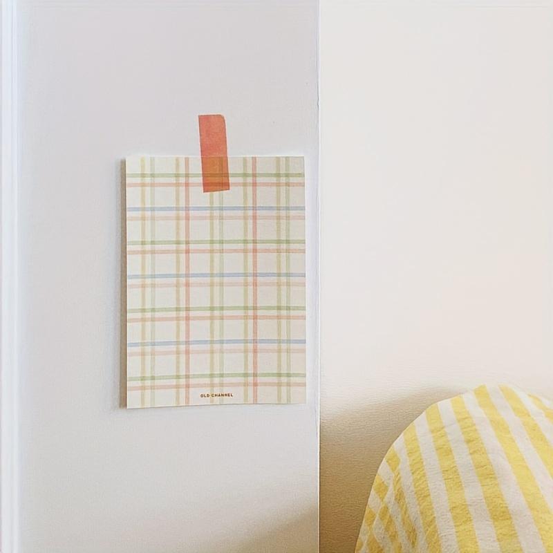 4Sets (200sheets) Retro Macaron Korean Small Fresh Note Book, Student Plaid Note Book