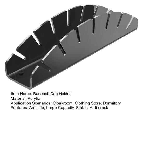 Baseball Cap Holder Large Capacity Transparent Anti-slip Stable Acrylic Space-saving Anti-crack Desktop Peaked Hat Storage Display Stand Shop