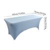 6 Ft Spandex Table Cloth For Rectangle & Folding Table Stretch Fitted Table Cover 6 Ft Wrinkle Resistant For Party