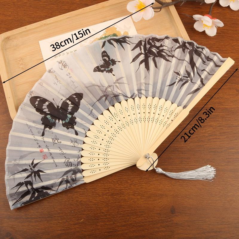 Folding Fan Bamboo Hand Fans Decorative Fan For Women Dancing Fan Gifts Wedding Party Crazy Hour Fans Party Favors