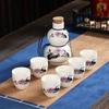 Japanese Ceramic Sake Set Traditional Six Sake Cups One Pots Baijiu Dispenser Party Bar Restaurant Drinking Utensils Gifts New