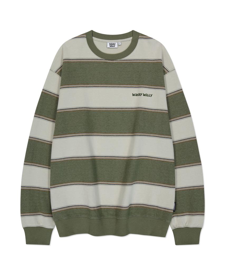 WACKY WILLY Big Stripe Sweatshirt Green