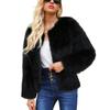 0 Fashion autumn and winter fox fur imitation fur top short long-sleeved jacket women's real shot