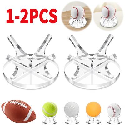 Acrylic Small Ball Stand Holder Clear Sport Ball Display Rack Ball Display Holder for Baseball Golf Softball Tennis Ball Spheres