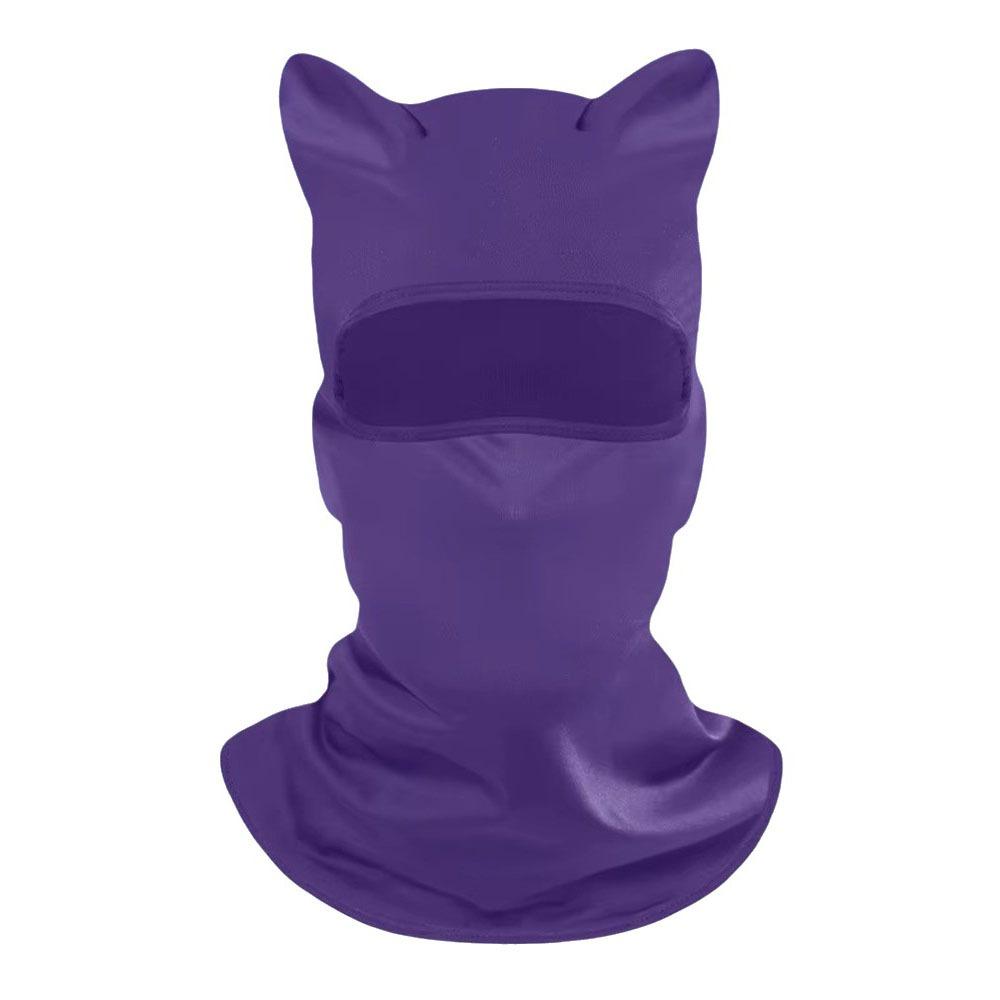 Sun Protector Cat Ear Face Mask Soft Neck Gaiter Fashion Sunscreen  Masque  Summer