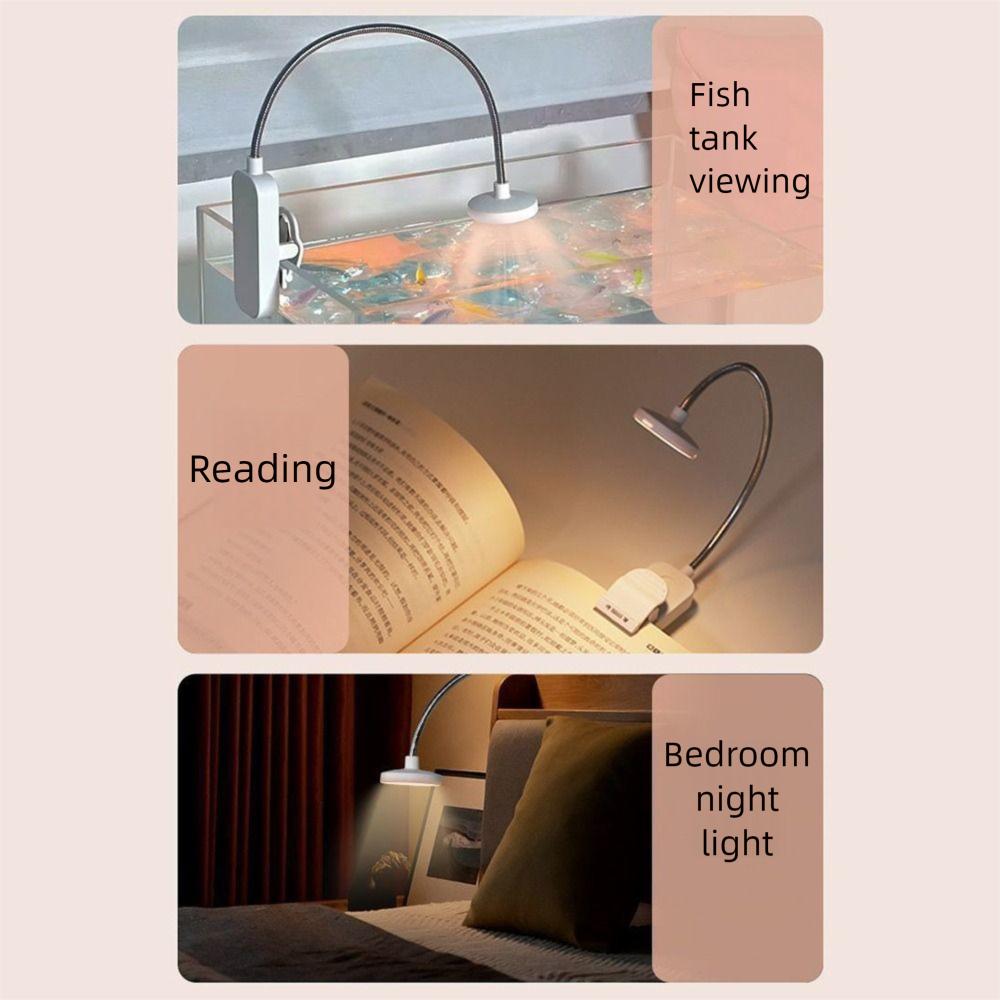 Waterproof Mini Clip-on Aquarium Lamp Adjustable Plants Grow Lamp  Home Decorations