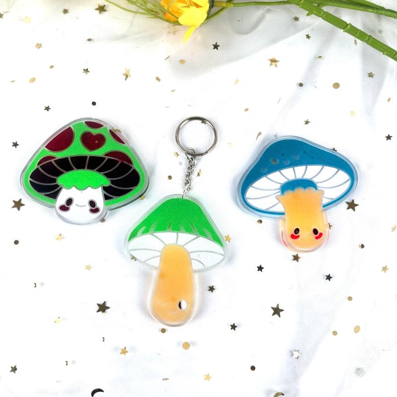 Pendant Molds Keychain Jewelry Mold Mushroom Shape Silicone Keychain Mold Silicone Material Hand-Making Tool for Pendant