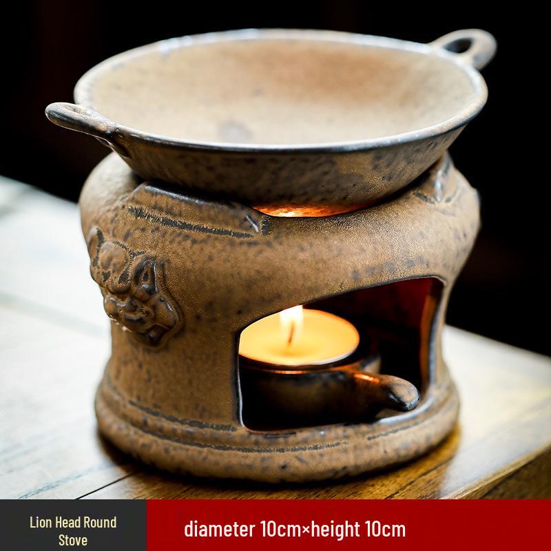 

Ретро Набор для подогрева чайника ручной работы - Чайная плитка и подставка