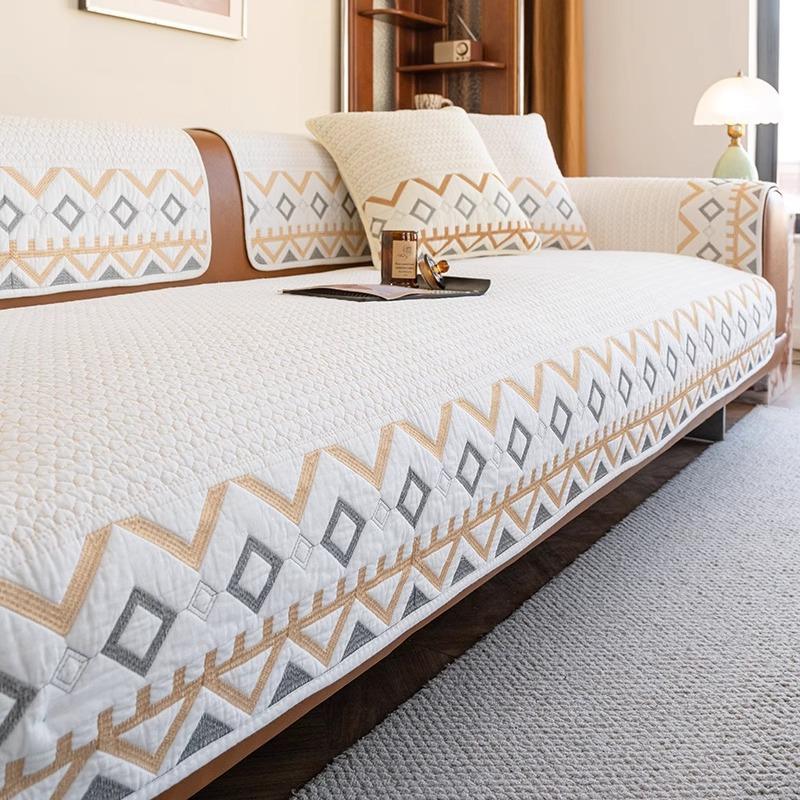 

2025 новая подушка для дивана универсальная для всех сезонов, простая современная фиксированная нескользящая подушка для сиденья в ряд, передовая на ощупь ткань для чехла, полотенце 45 * 45cm Set