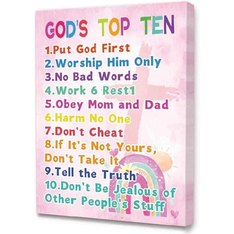 LISTNGBO Bible Verses Canvas for Kids, I Am Child Of God Scripture Wall Art, Christian Religious Wall Decor, Ready to Hang for