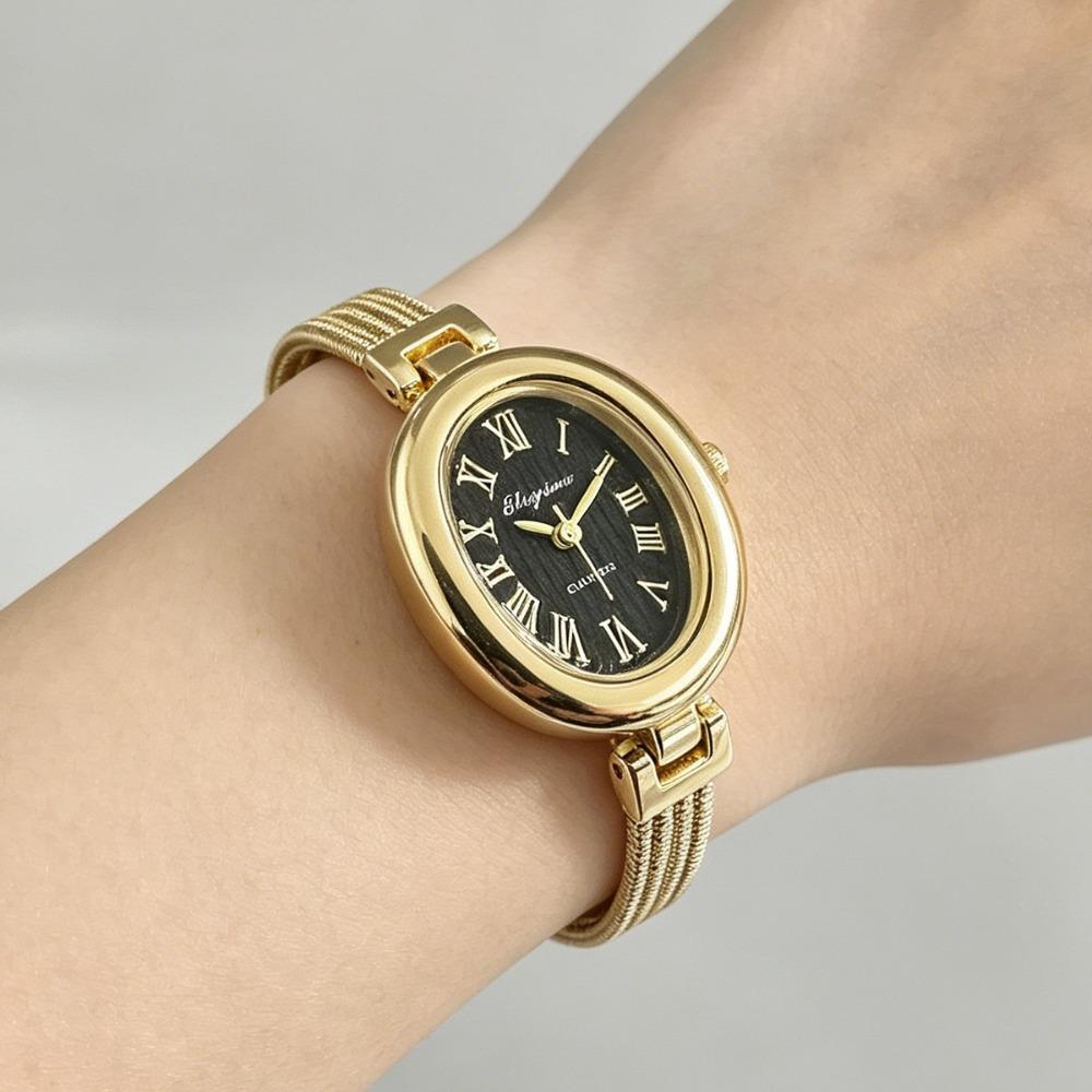 

Alloy Quartz Wristwatch Fashion Accessory Oval Quartz Watch Tassel Chains Watch Fashion Wear чёрный/золотой