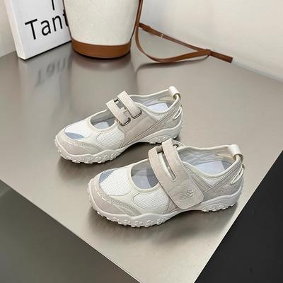 Breathable Mesh Thick-soled Ballet Women's Spring and Summer Velcro Shallow Mouth Sports and Leisure Shoes