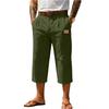 Pantaloni a gamba dritta cropped sportivi e casual da uomo