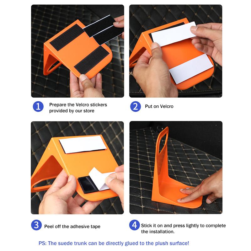 Car Trunk Organizer Adhesive Anti-Slip Angle Support Bracket Shake-proof Fence Storage Holderfor Secure Storage