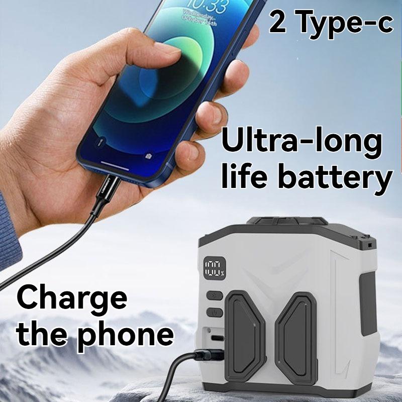 Portable Halterneck Fan Turbo High Wind Waist Fan USB Charging with Ultra-Long Battery Life for Home Outdoor Construction Sites