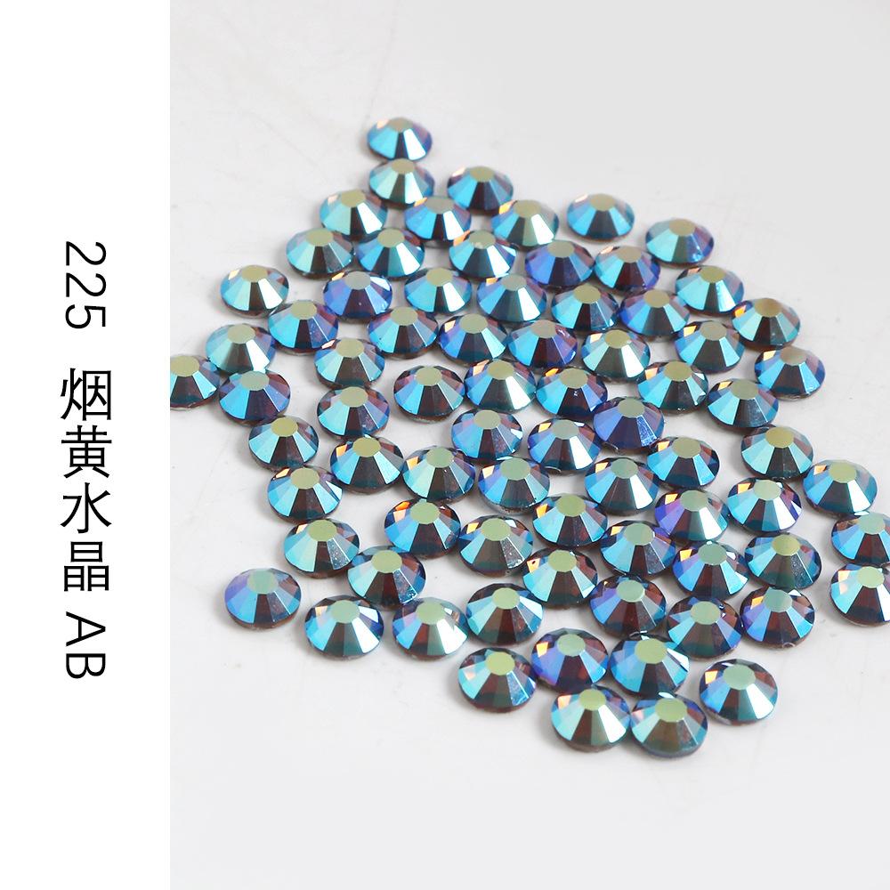 Ss3-Ss30 Strass Ab Colorés Verre Fond Plat Strass Diamant Cristal Coloré Rond Autocollant Manucure Diy Diamant