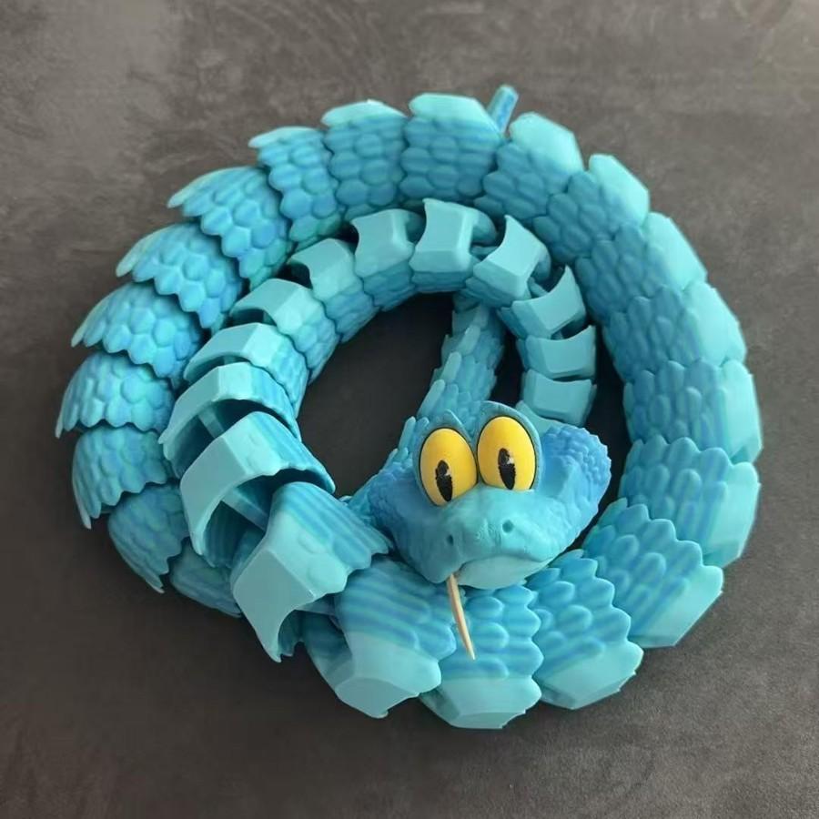 New 3D Printed Zootopia 2 Gary De'Snake Snake Statue Activity Joint Toy Simulated Snake Animal Model Children's Birthday Gift