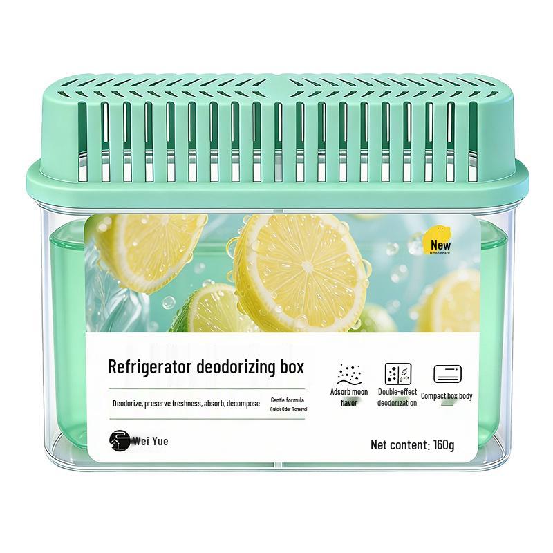 Activated Carbon Refrigerator Deodorizer - Strong Odor Removal, Safe Deodorizing Box for Freezer