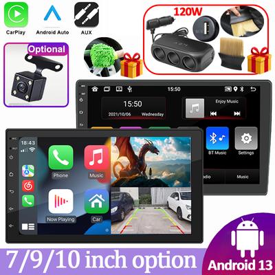 Car Multimedia 7/9/10Inch Wireless Apple Carplay Android Auto 2 Din Stereo Receiver Car Radio Free Pry Bar Rear View Camera