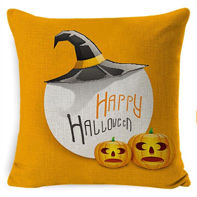 Throw Pillow Halloween Pillow Case Linen Car Cushion Sofa Pillow Case Nordic Style