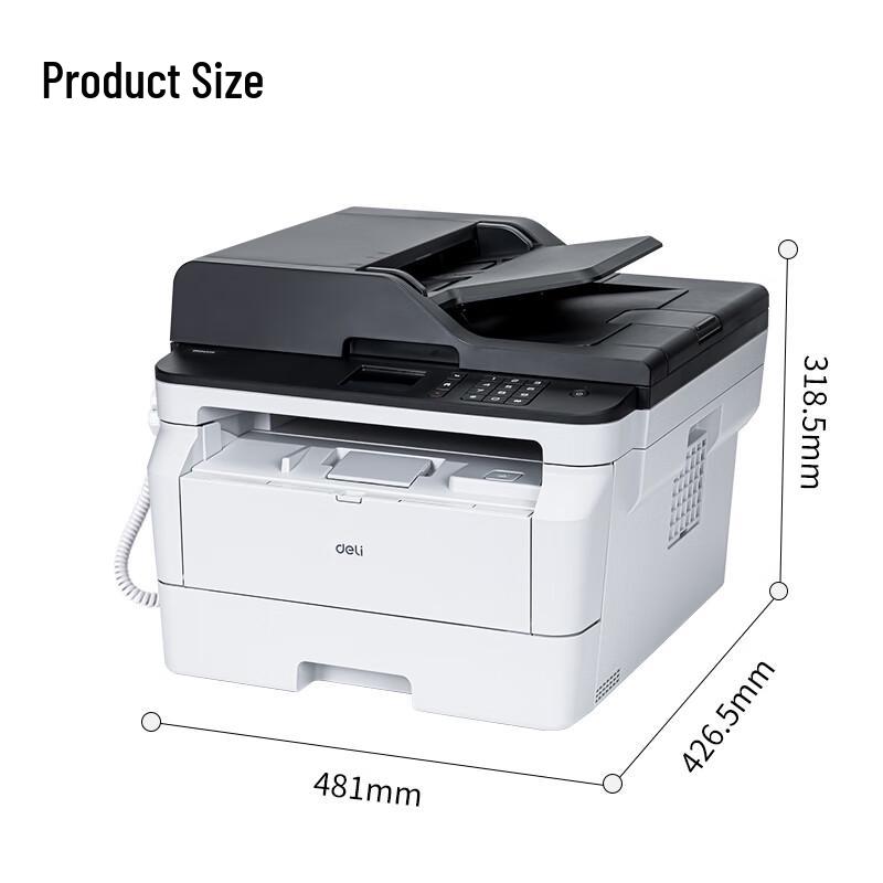 deli M3400FDN Black & White Laser All-in-One Printer CN plug (adapter included)