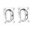 2 Stück 316 Edelstahl Lukenzuggriff Polierte Ausführung Bootslift Lukenringgriff für Marine