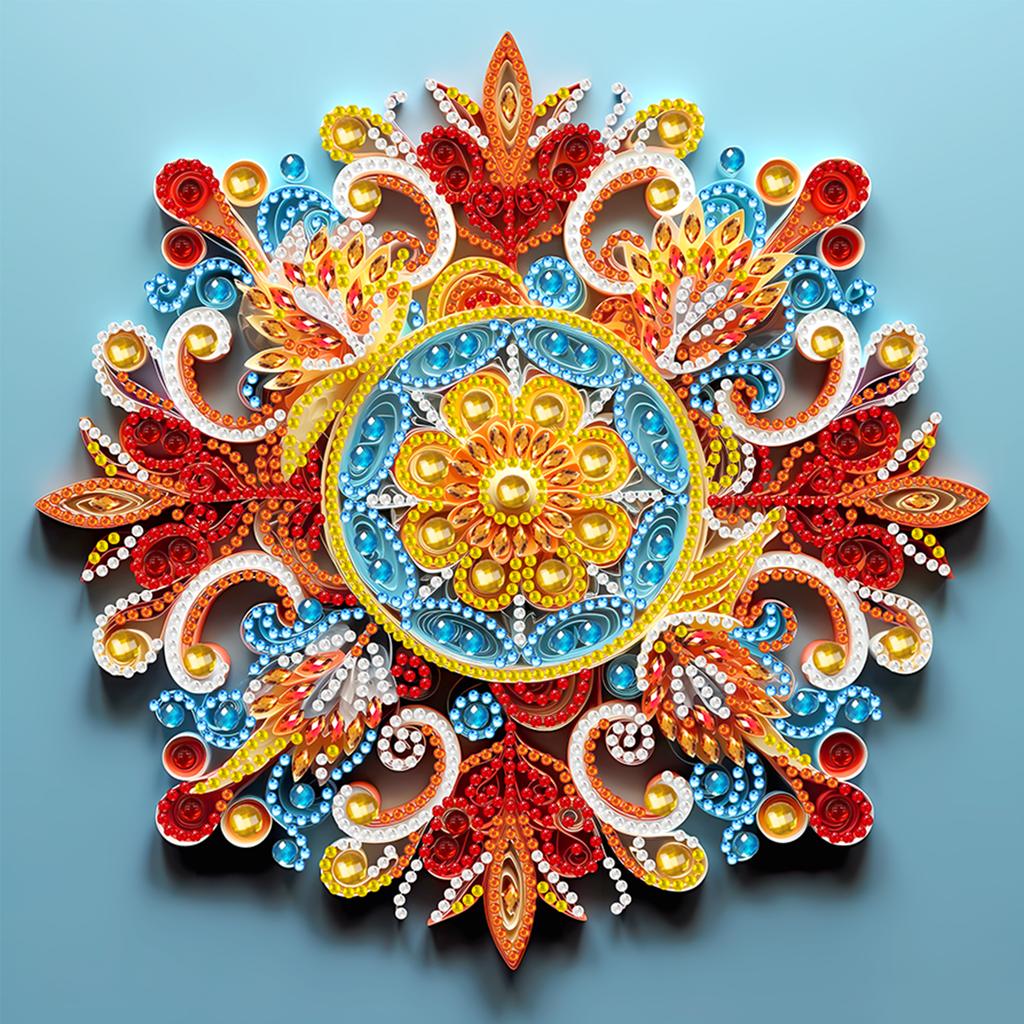 Abstract Special Shape Quilling DIY Partial Drill Diamond Art Kit 30x30cm Crystal Diamond Art for Adults Home Wall Decor