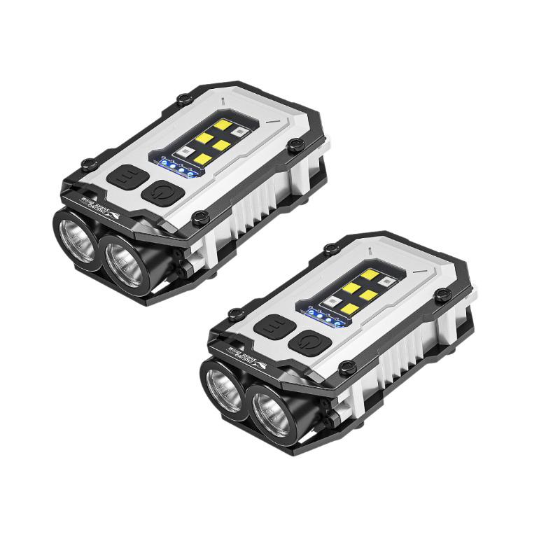 Outdoor multifunctional work light rotating warning light strong light flashlight