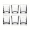 Conjunto de 6 copos de cristal sem chumbo - Copos de vidro de 12 oz cortados à mão para uso diário, para coquetéis, café gelado, chá gelado - Lavável na máquina de lavar louça