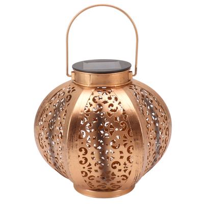 Solar Lanterns Iron Art Decorative Waterproof Outdoor Hanging Solar Lights for Garden Patio Pathway
