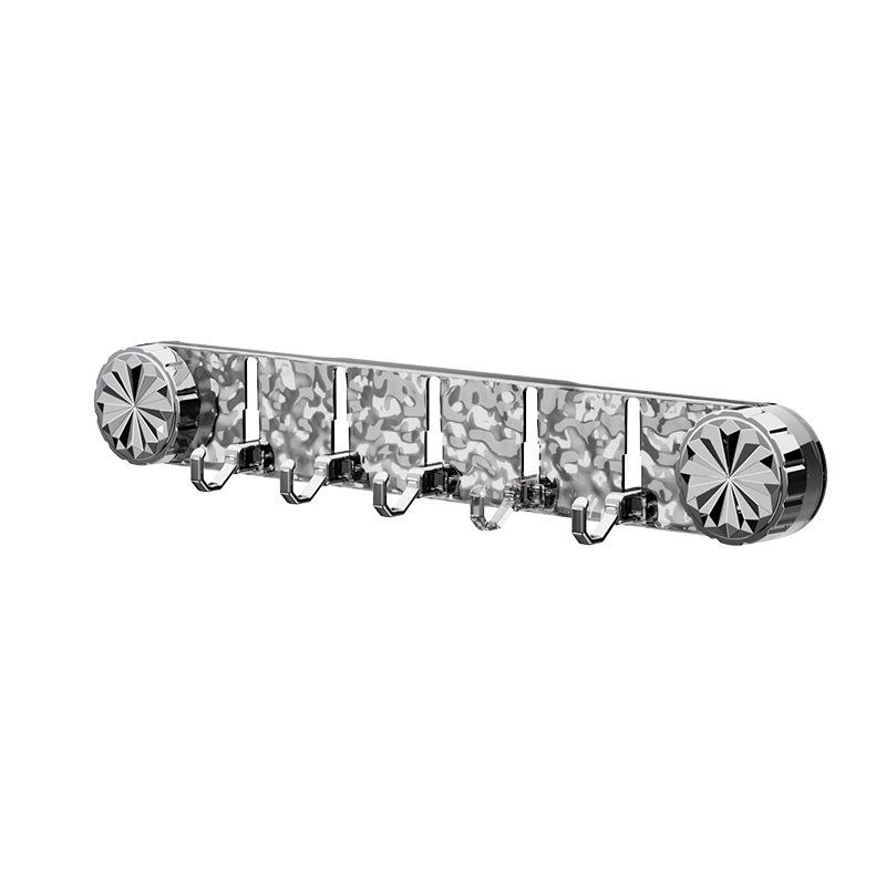 Punch-Free Suction Cup Bathroom Wall Hooks - Five-Row Adhesive, Traceless, Door Storage Rack