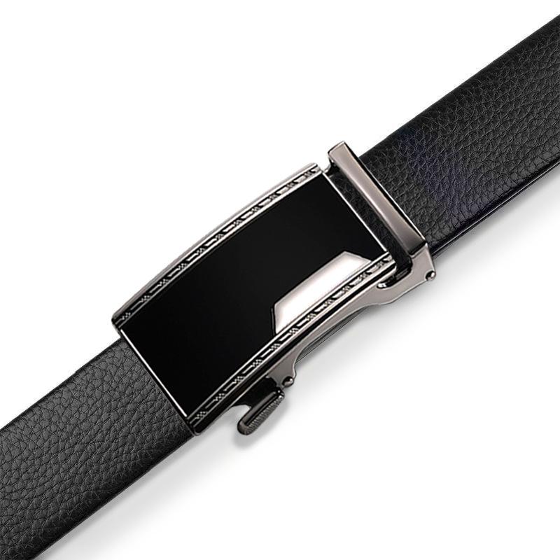 Men's Belt Automatic Alloy Buckle Cowhide Belt Men's Belt Casual Business Belt