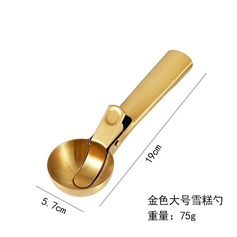 Multifunctionele Ijslepels Roestvrij Staal Dual-Purpose Scoop Fruit Watermeloen Lepel Bal Scoop Huishoudelijk Ijs Gereedschap