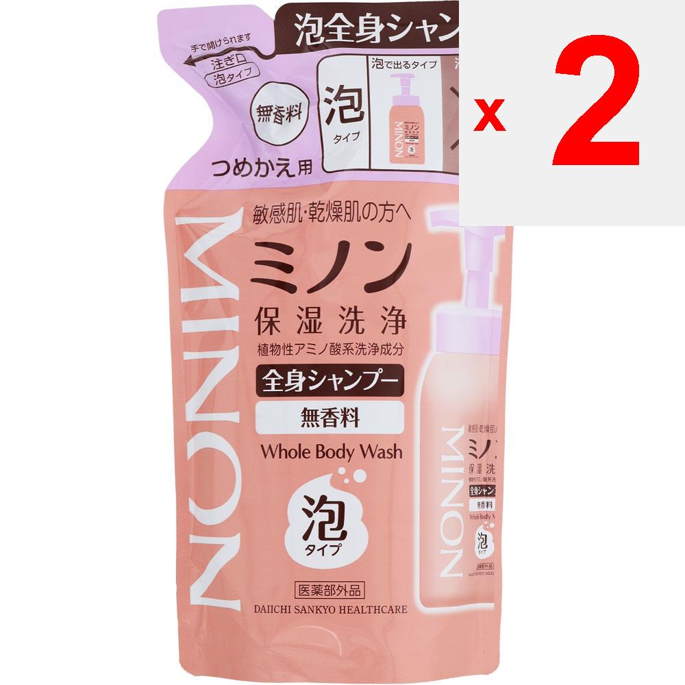 Daiichi Sankyo Healthcare Minon Whole Body Shampoo Foam Type Refill 400mL (Quasi-drug) Body Care Usage: 3 To 5 Pushes for the Entire Body Body Care