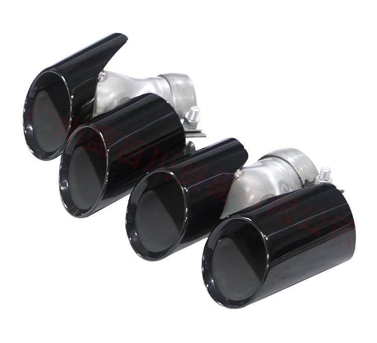 Compatible with 2016-2018 Porsche 911.1/2: Modified Stainless Steel Quad Exhaust Tailpipe Muffler.