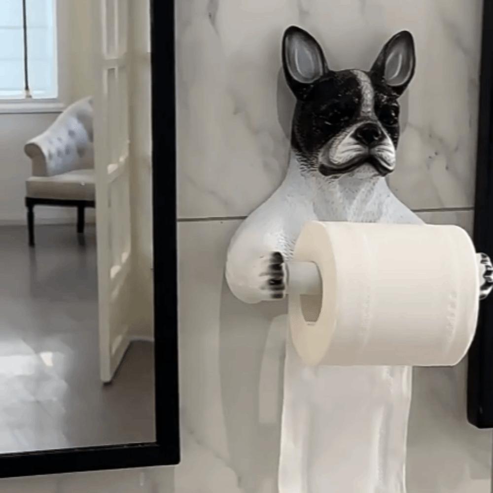 Dispenser Dog Toilet Roll Holder 3D Dog Shape Wall Mounted Roll Rack  Restroom