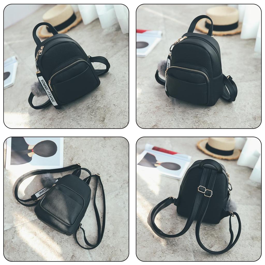 SURCHAR Stylish and Cute Mini Backpack for Simple and Gray Women's Backpack, Adults, Stylish,