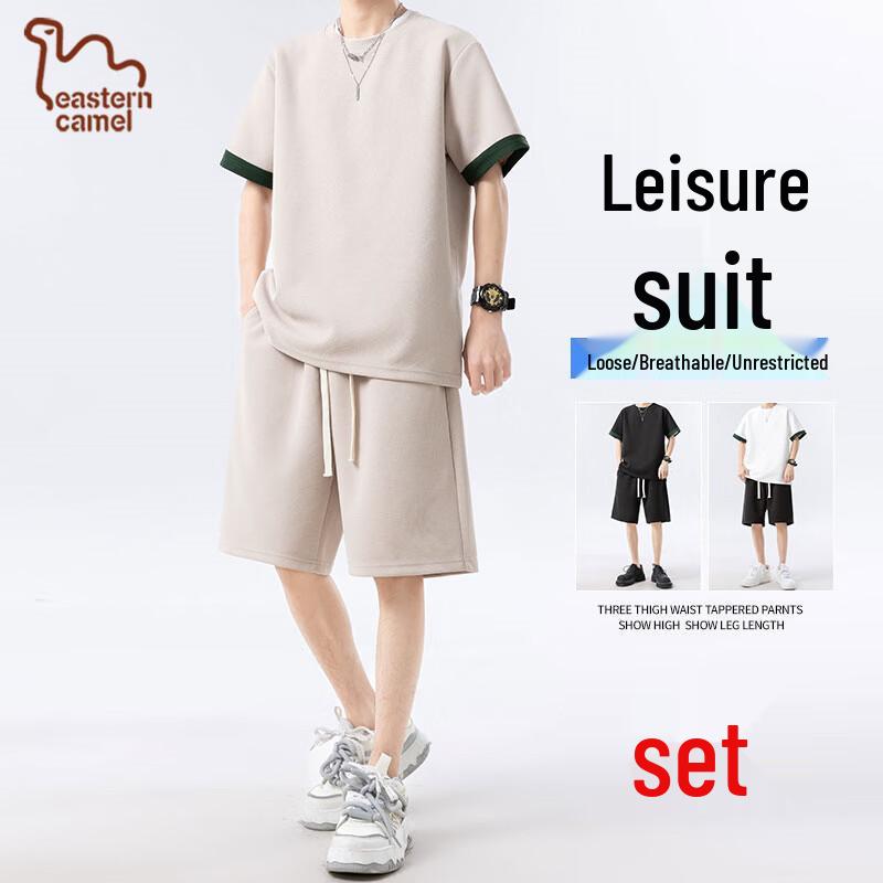 

EASTERN CAMEL Men s Ice Silk Sport Suit Set L