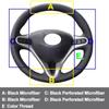 Hand Sewing Car Steering Wheel Cover For Honda BR-V BRV 2015 - 2025 Volant Braid On Steering-wheel Wrap Protector 2025 2020 2019
