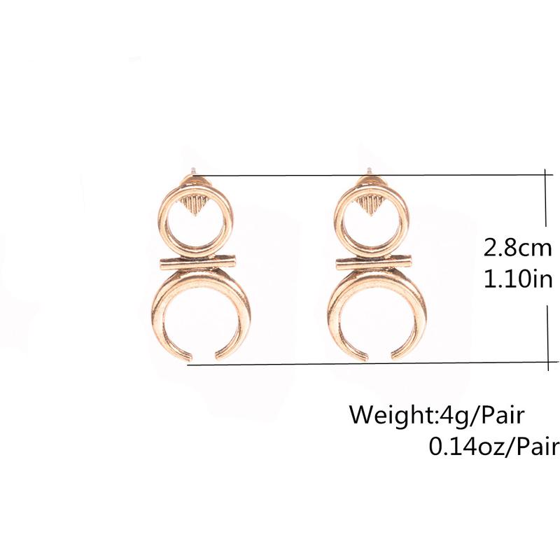 Fashion Brincos Bohemian Earrings Moon Geometric Vintage Ethnic Stud Earrings Boho Earrings For Women Hip Hop Punk Jewelry
