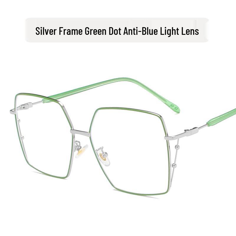 

Женские очки в стиле ретро с квадратной металлической оправой, в гонконгском стиле, с универсальными линзами нежно-розового цвета и деталями из бусин как