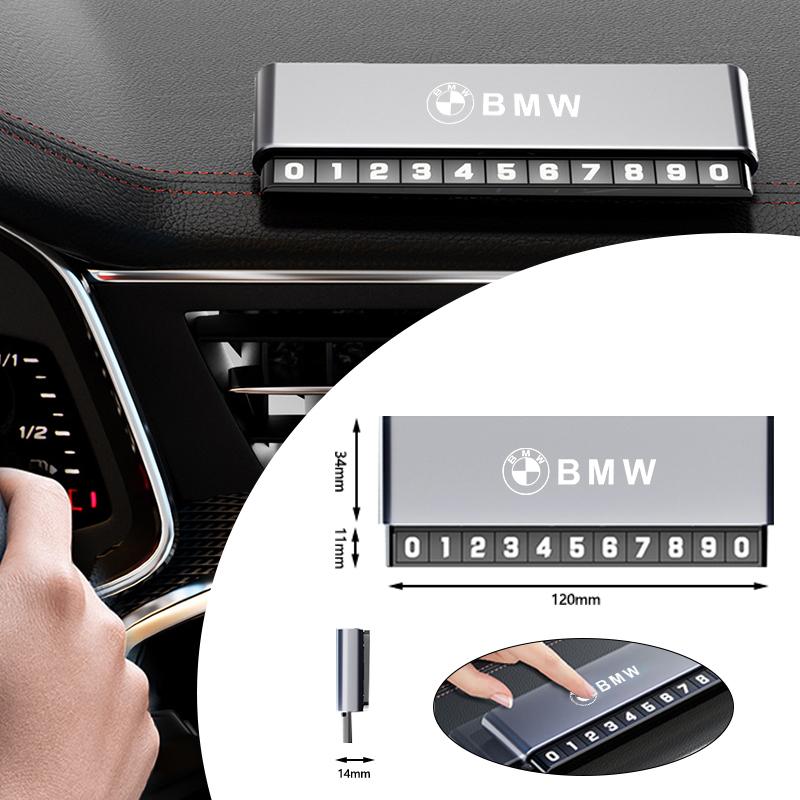 Aluminium Alloy Car Temporary Parking Card Phone Number Plates For BMW M Emblem M3 M5 X1 E46 E36 E34 F10 E90 F30 E60 F30 E53 E30 jbdf70