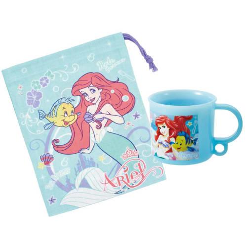 Skater Lunch Box Plastic Cup, 200ml, for Kids, Antibacterial, Dishwasher Safe, Made In Japan, Disney Ariel, 24 KE5AAG