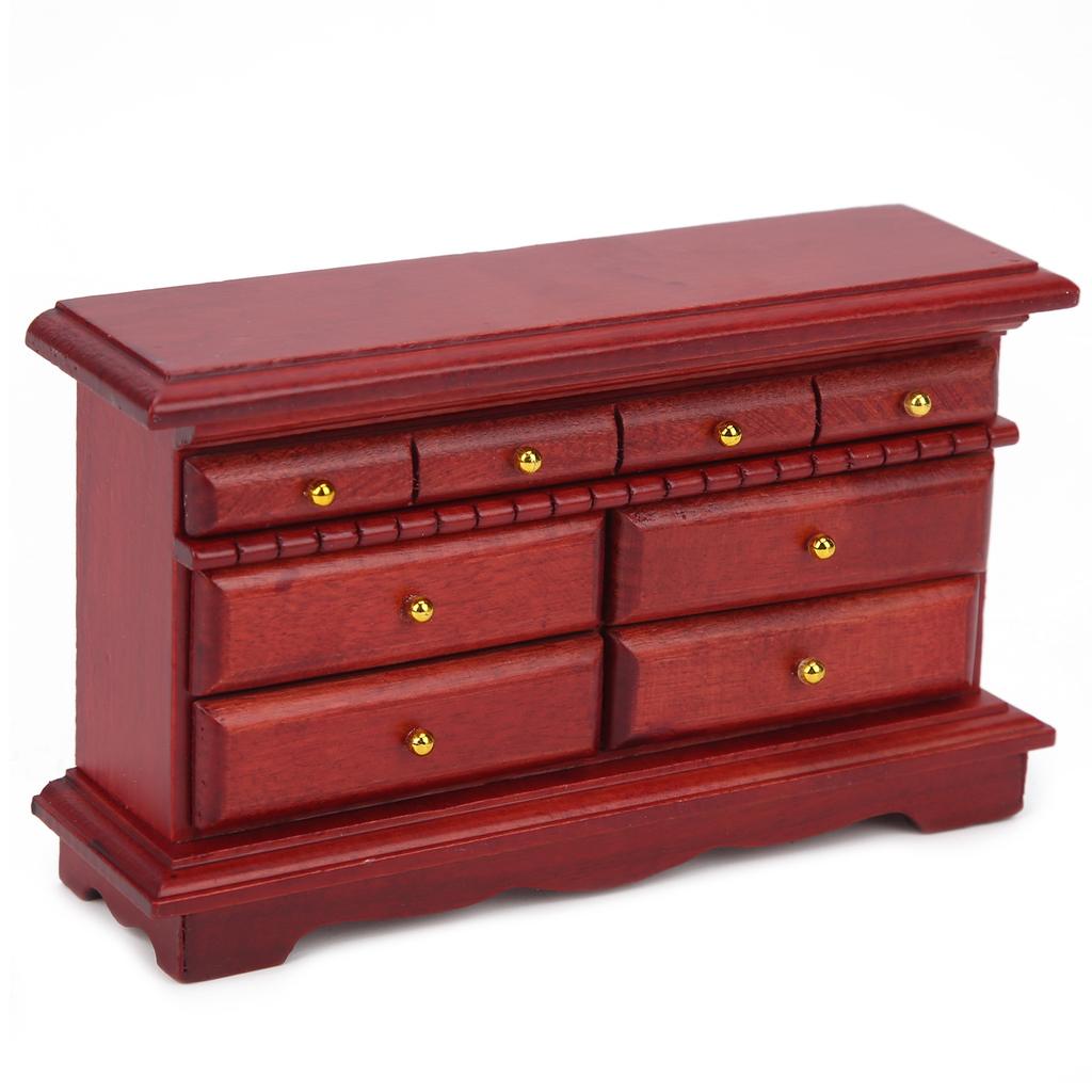 Miniatur Kommode Modell Dekoratives Massivholz Spielzeug für 1:12 Puppenhaus-Ornamente