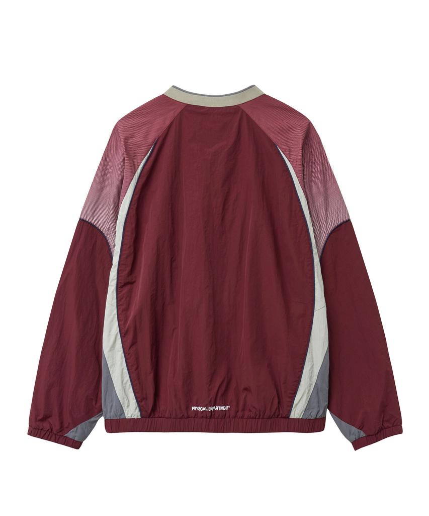 PHYPS MOTORCYCLE Vintage Logo Speed Track Nylon Long Sleeve Burgundy