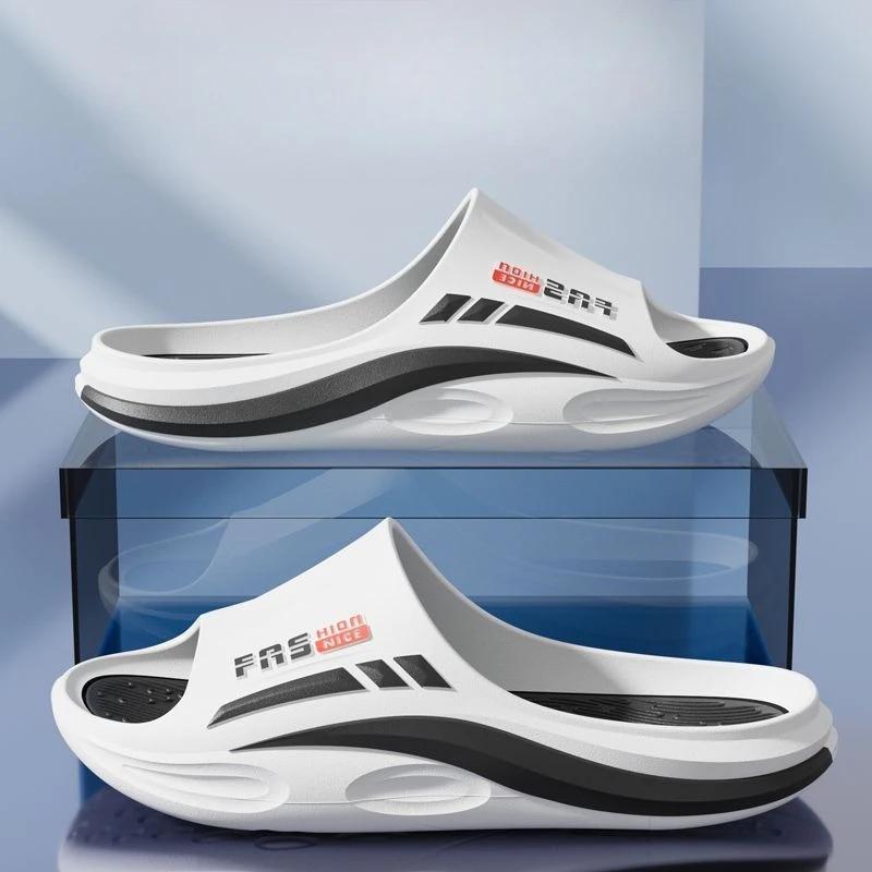 Fashion Soft Slippers for Men Sandals Man Walk Around Home Beach Shoes House Platform Sabot Indoor Fun Clappers 2025 Original Fashion